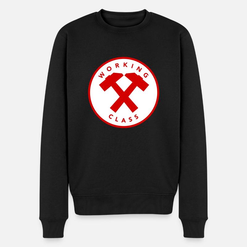 Arbeiterklasse - Männer Premium Bio Pullover - Schwarz