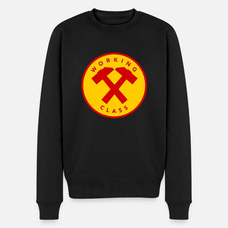 Arbeiterklasse - Männer Premium Bio Pullover - Schwarz