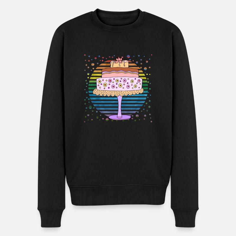 Kuchen - Männer Premium Bio Pullover - Schwarz