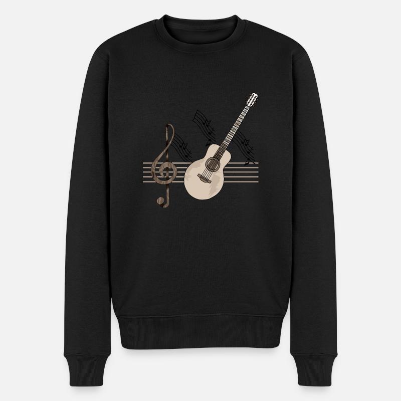 Guitare - Pull Premium bio Homme - noir