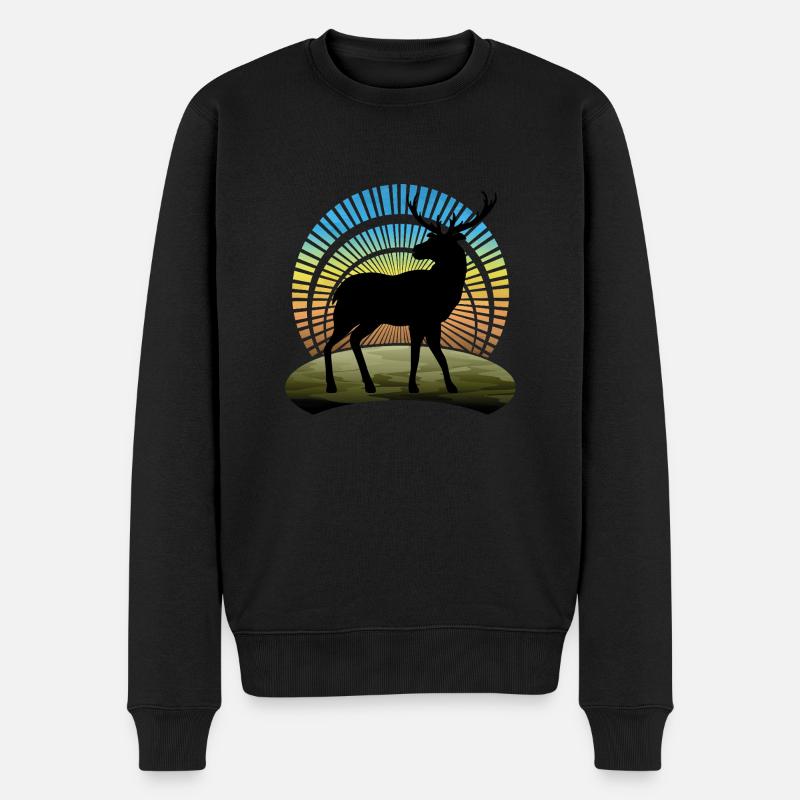 Cerf - Pull Premium bio Homme - noir