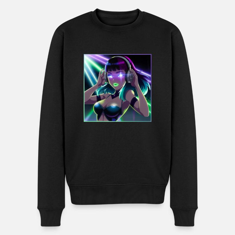 Partygirl - Männer Premium Bio Pullover - Schwarz