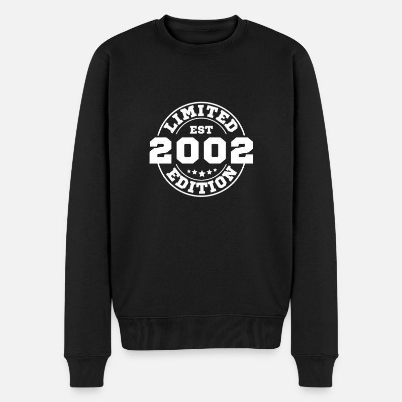 Limitierte Auflage 2002 - Männer Premium Bio Pullover - Schwarz