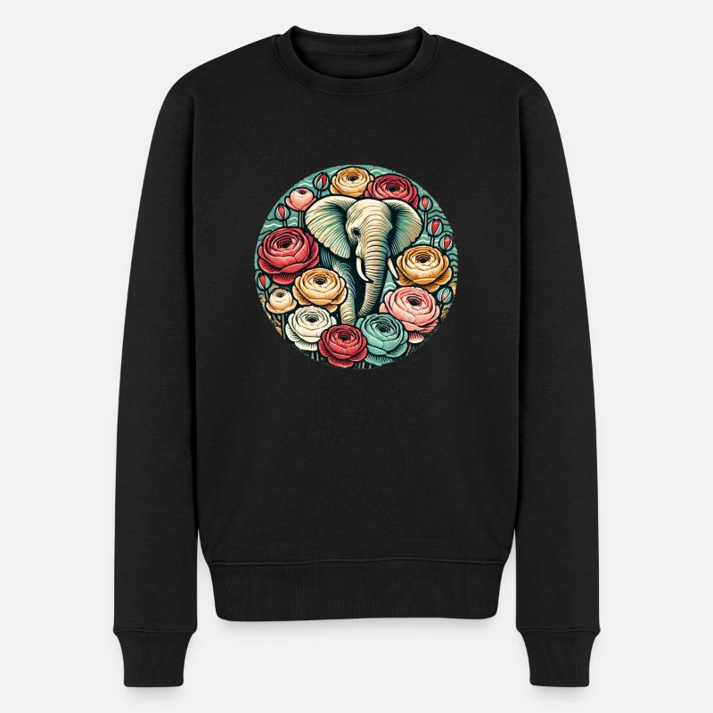 Éléphant - Pull Premium bio Homme - noir