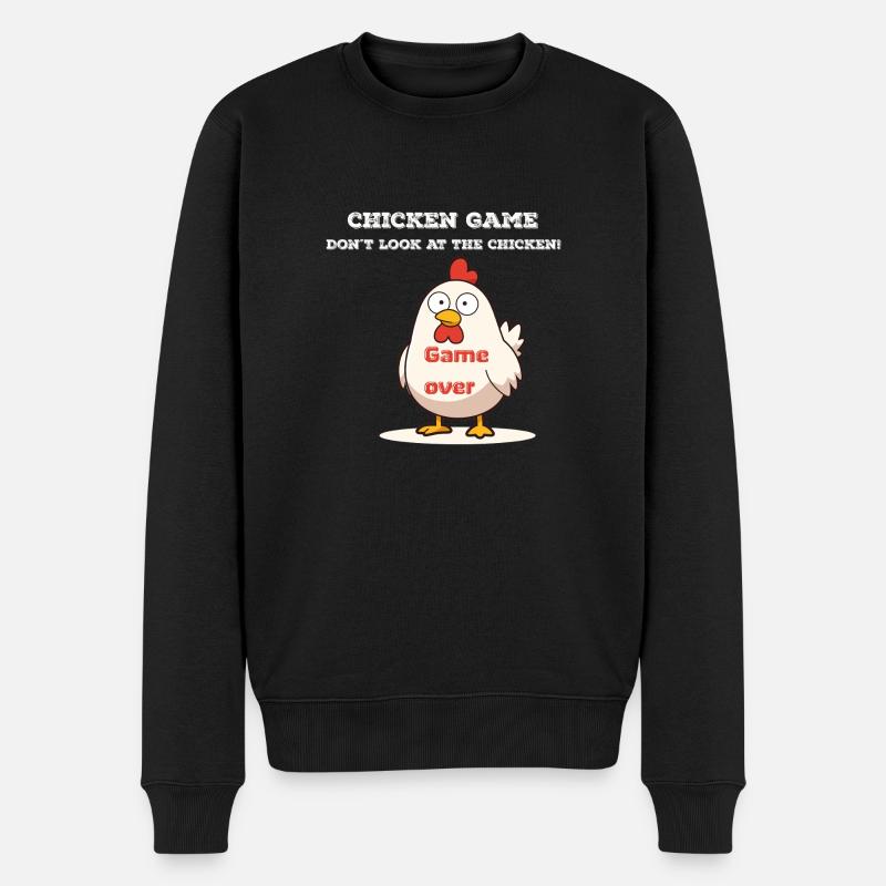 Jeu de poulet blanc - Pull Premium bio Homme - noir