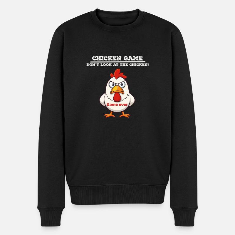 Jeu de poulet blanc - Pull Premium bio Homme - noir