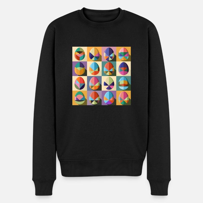 Ostereier Design No.11 - Männer Premium Bio Pullover - Schwarz