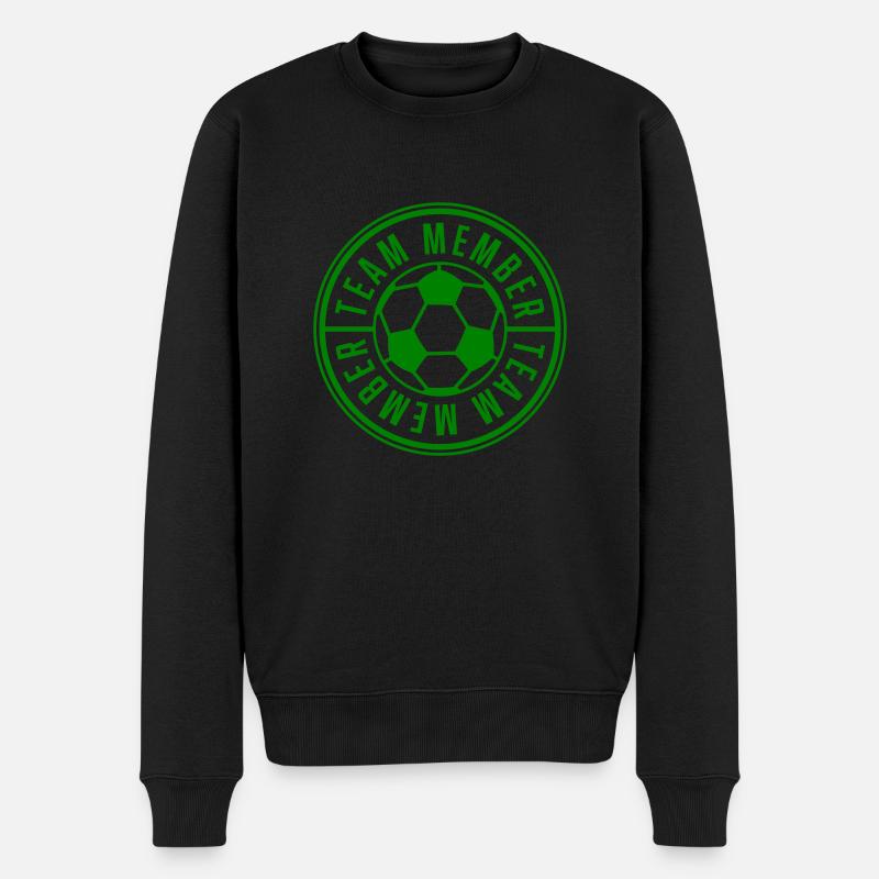Fußball Soccer - Männer Premium Bio Pullover - Schwarz