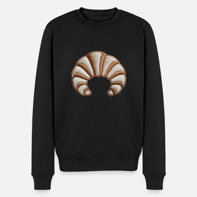 Gestickte Sichel - Männer Premium Bio Pullover - Schwarz