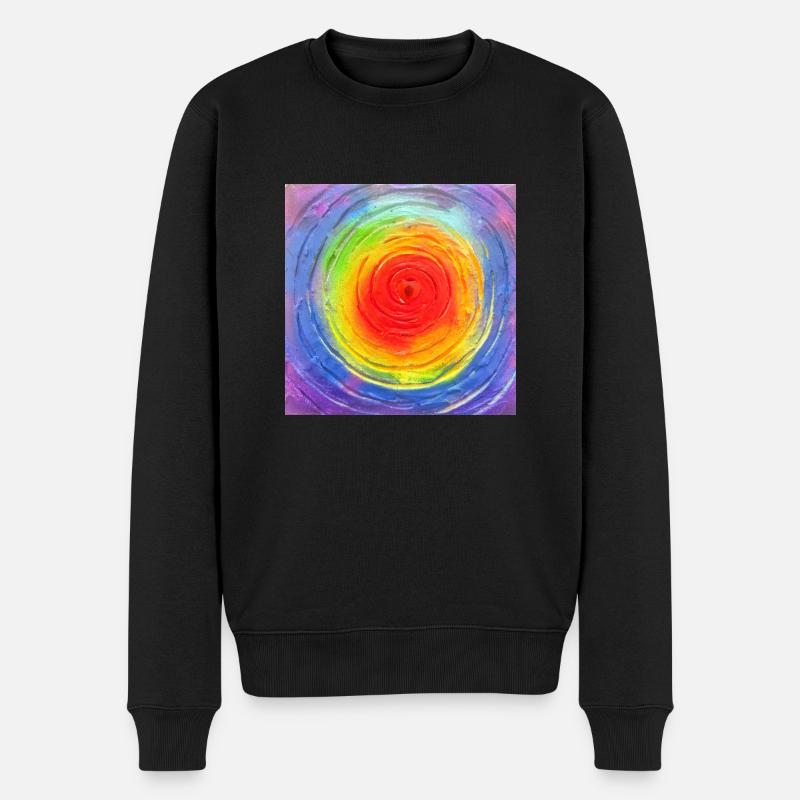 Chakra Kraft - Männer Premium Bio Pullover - Schwarz