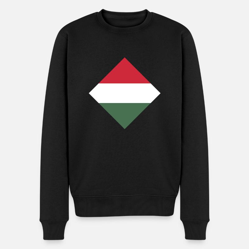 Ungarn - Männer Premium Bio Pullover - Schwarz