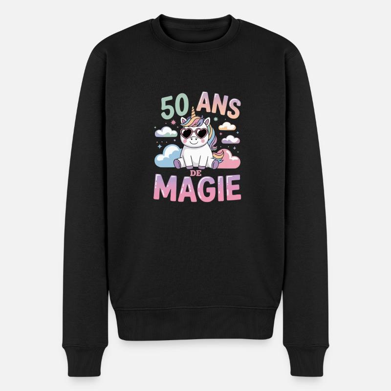 50 ans de magie - Pull Premium bio Homme - noir