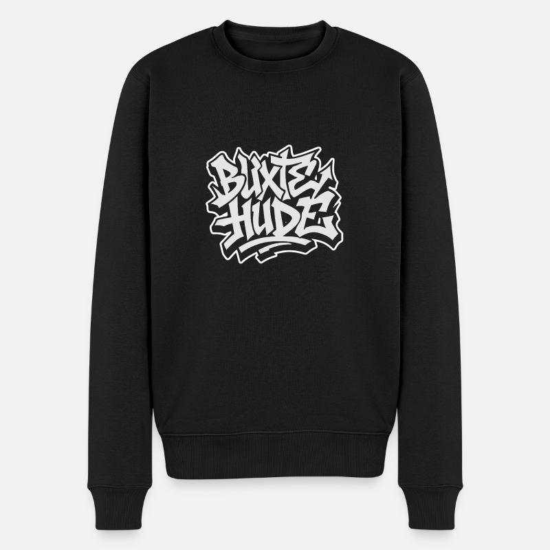Buxtehude graffiti - Männer Premium Bio Pullover - Schwarz