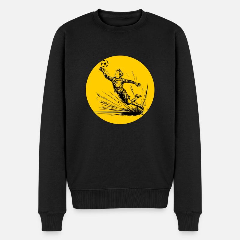 Goalkeeper (black and yellow) - Men's Premium Organic Jumper - black