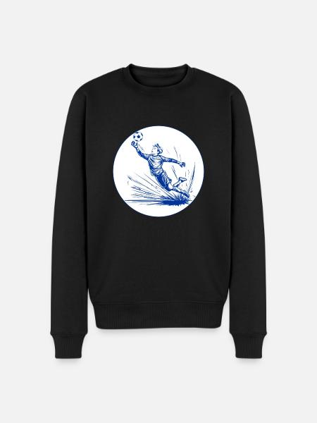 Goalkeeper (blue and white) - Men's Premium Organic Jumper - black