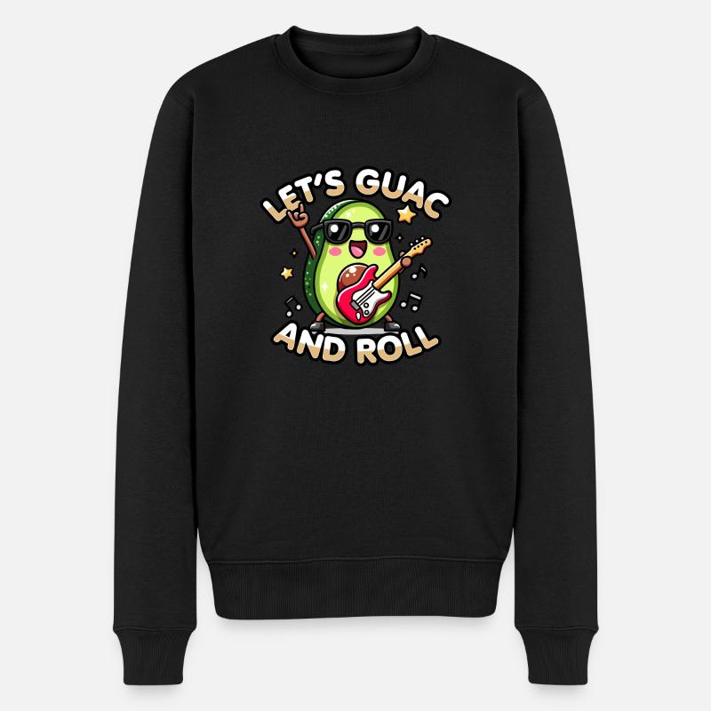 Kawaii Chibi Avocat Let’s Guac & Roll Funny Food - Pull Premium bio Homme - noir