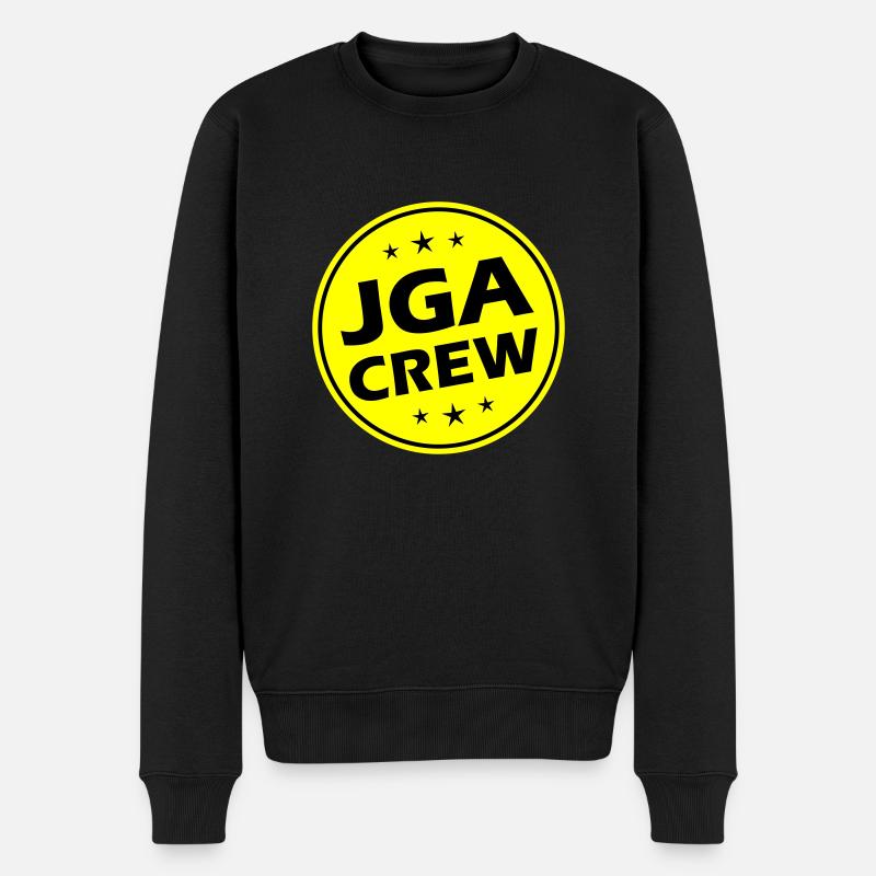 Jga Junggesellenabschied Crew - Männer Premium Bio Pullover - Schwarz