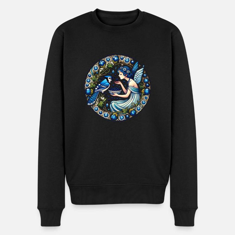 Fée geai bleu - Pull Premium bio Homme - noir
