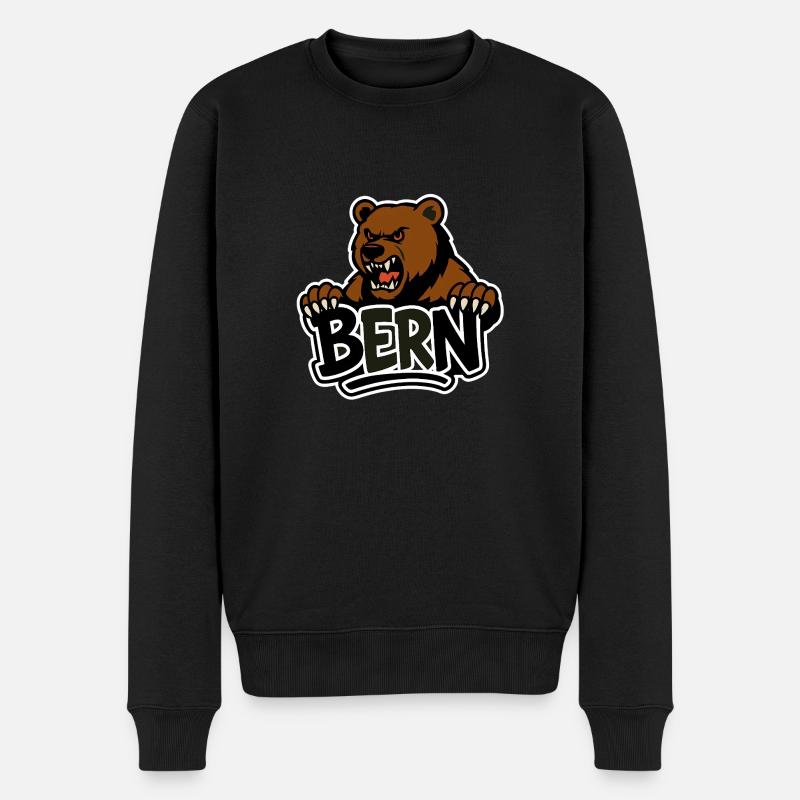 Berner Bär - Männer Premium Bio Pullover - Schwarz