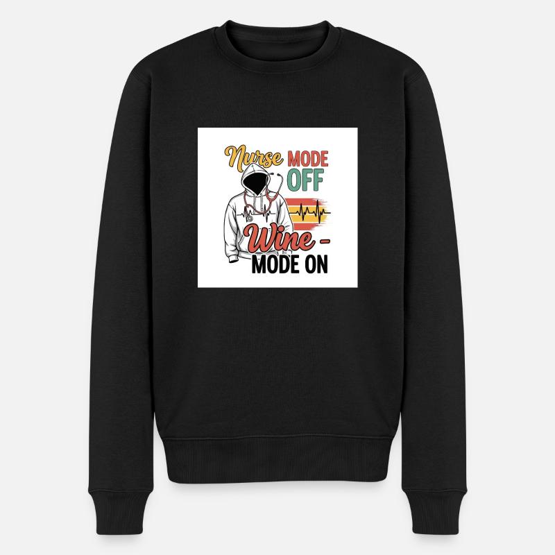 Nurse off Duty - Männer Premium Bio Pullover - Schwarz