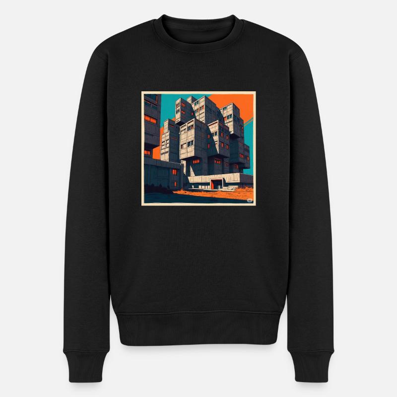 1751641128033 - Männer Premium Bio Pullover - Schwarz