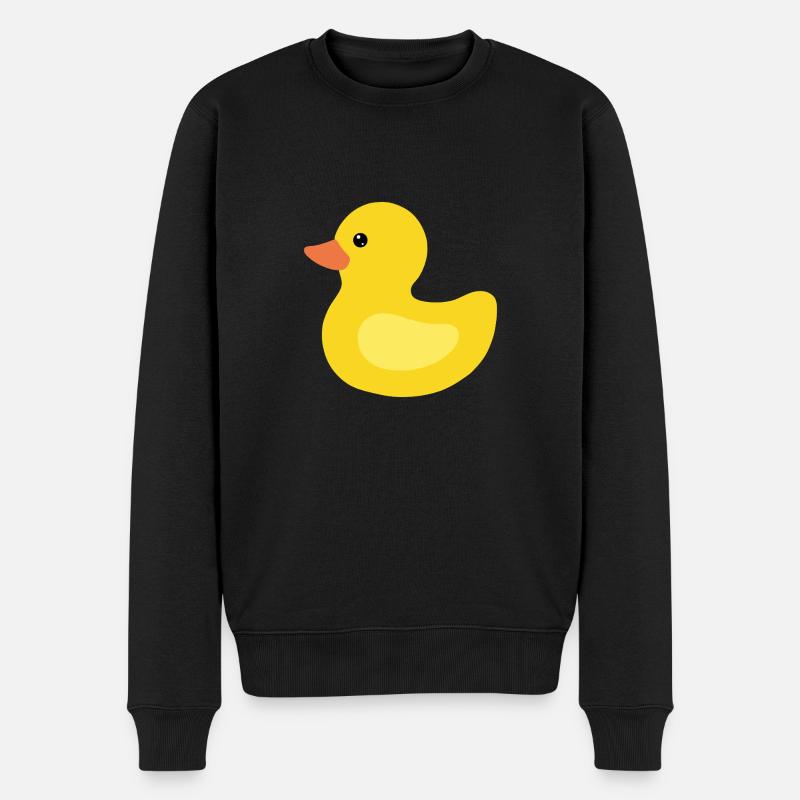 Quietscheentchen - Männer Premium Bio Pullover - Schwarz