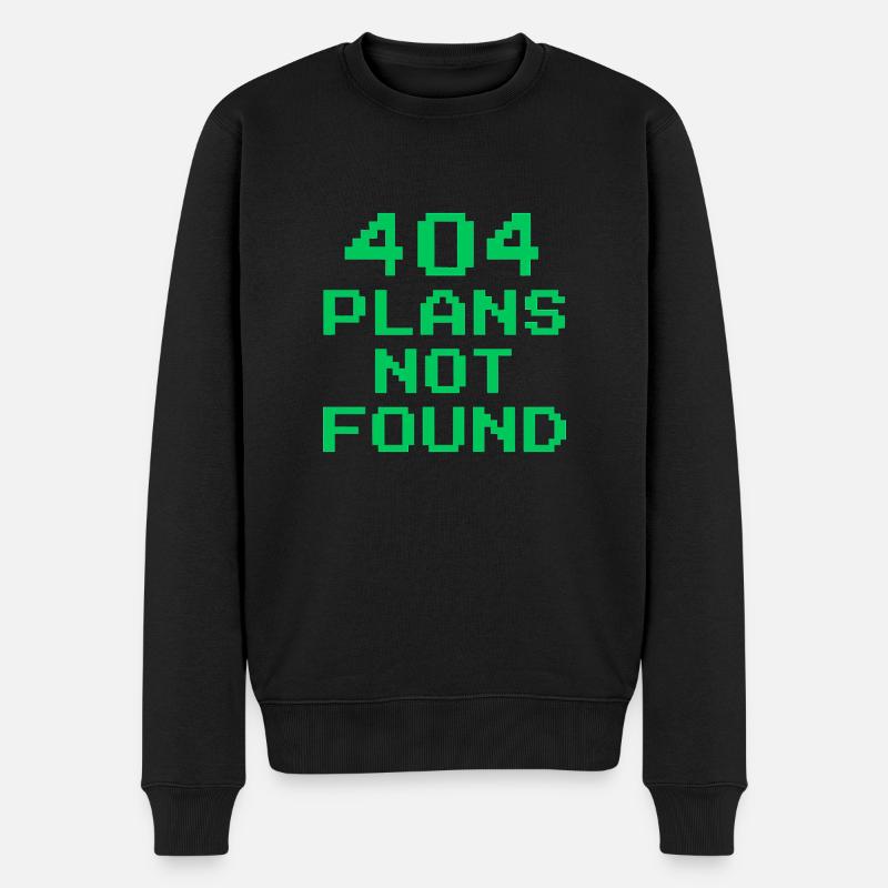 404 Pläne nicht gefunden | Retro-Pixel-Arcade-Meme - Männer Premium Bio Pullover - Schwarz