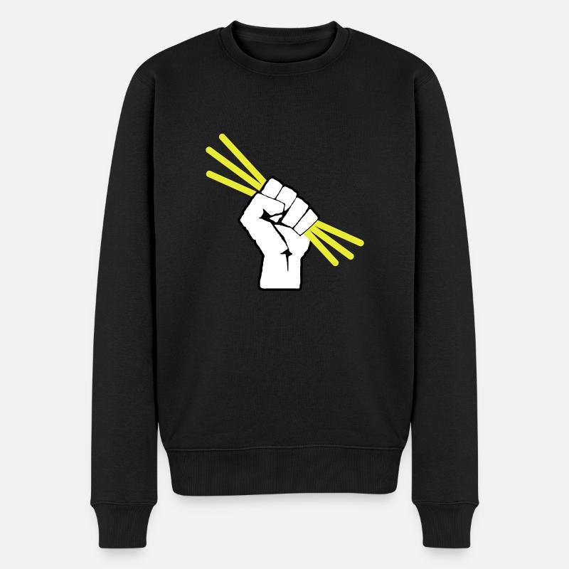 Glowstick - Party - Rave - Pull Premium bio Homme - noir
