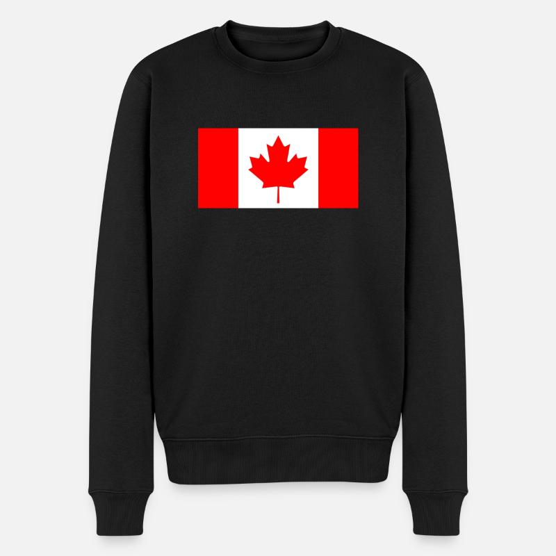 Canada Canada drapeau bannière - Pull Premium bio Homme - noir