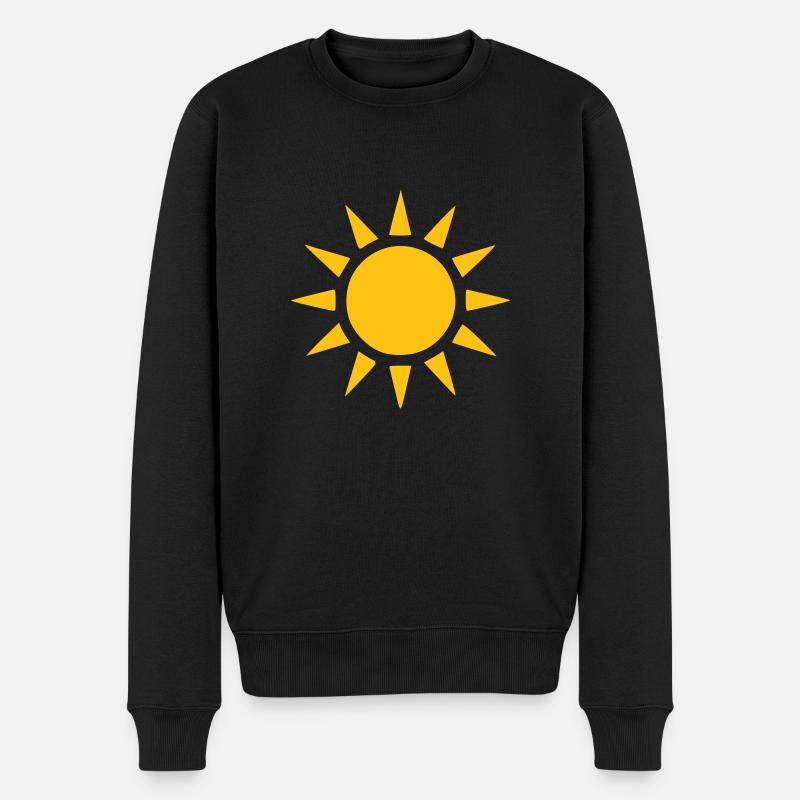 sonne - Männer Premium Bio Pullover - Schwarz