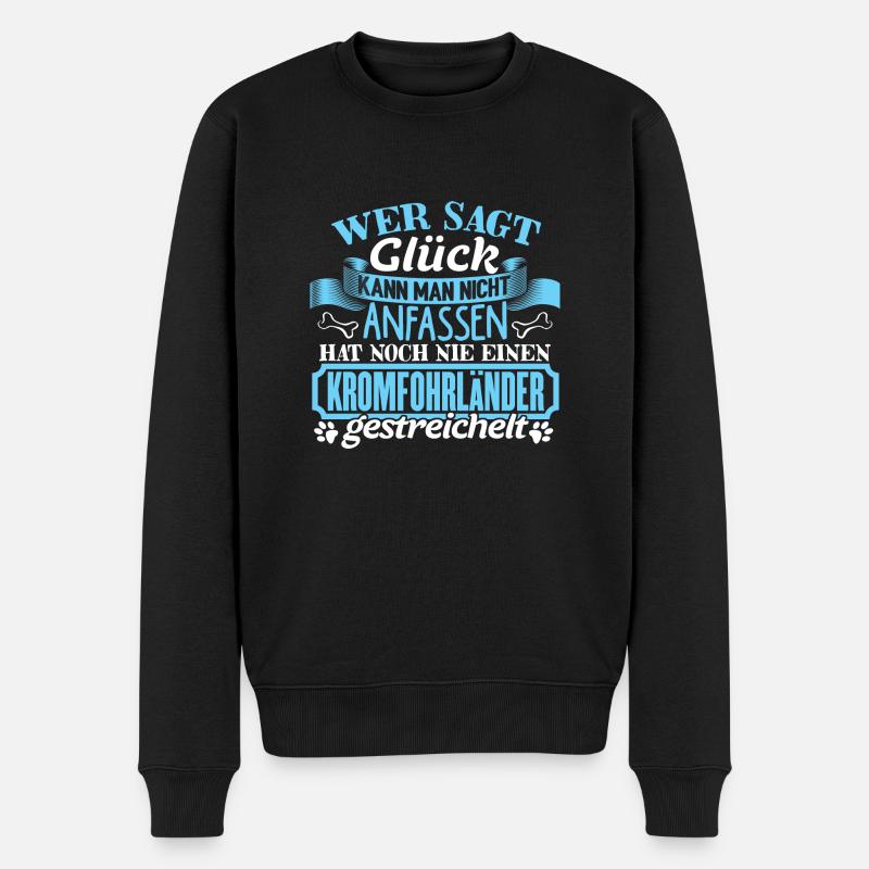 KROMFOHRLÄNDER - Glück zum anfassen - Männer Premium Bio Pullover - Schwarz