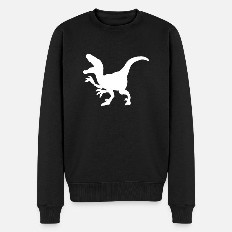 Dinosaures: Velociraptor - Pull Premium bio Homme - noir