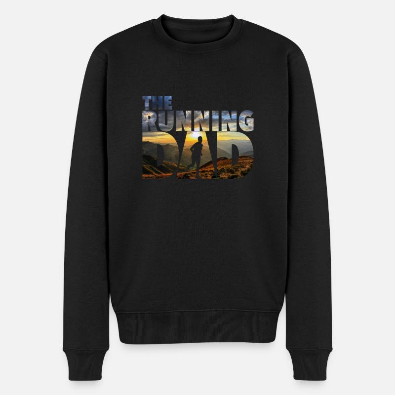 The Running Dad - Männer Premium Bio Pullover - Schwarz