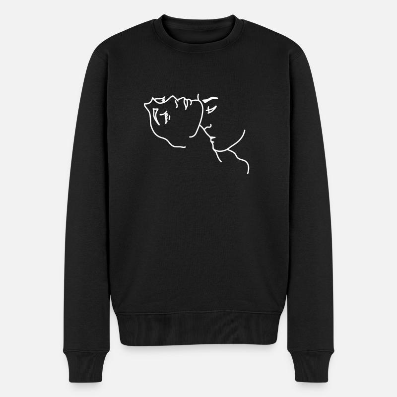 Baiser l'amour du cou - Pull Premium bio Homme - noir