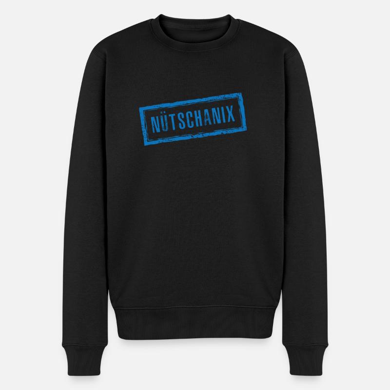 Nütschanix - Männer Premium Bio Pullover - Schwarz