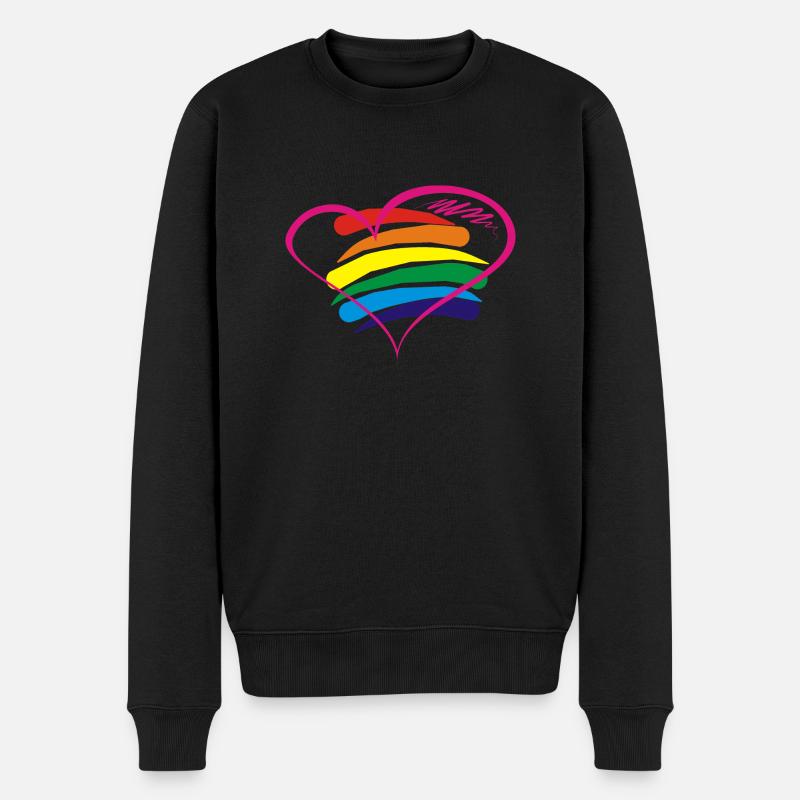 Pride - Männer Premium Bio Pullover - Schwarz