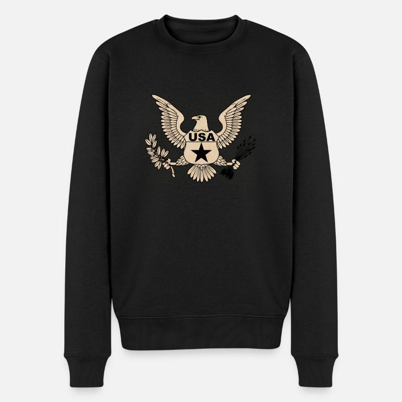 usa Armee 2 - Männer Premium Bio Pullover - Schwarz