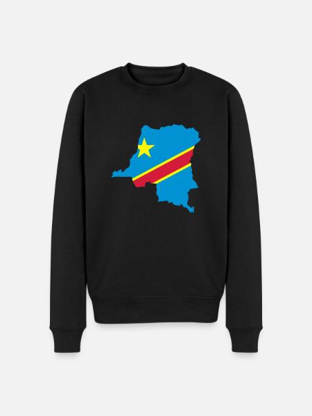Kongo Map - Men's Premium Organic Jumper - black