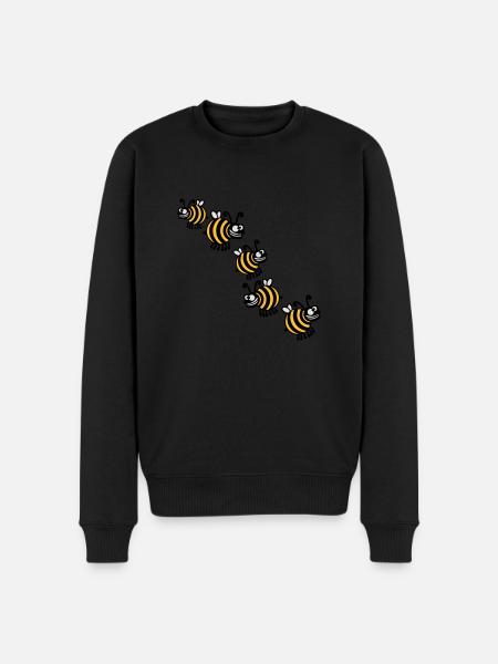 Thick crazy bees - Men's Premium Organic Jumper - black