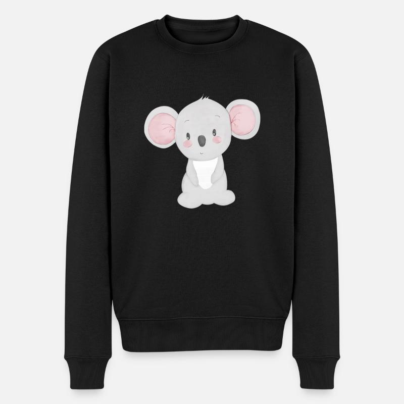 Koala - Männer Premium Bio Pullover - Schwarz