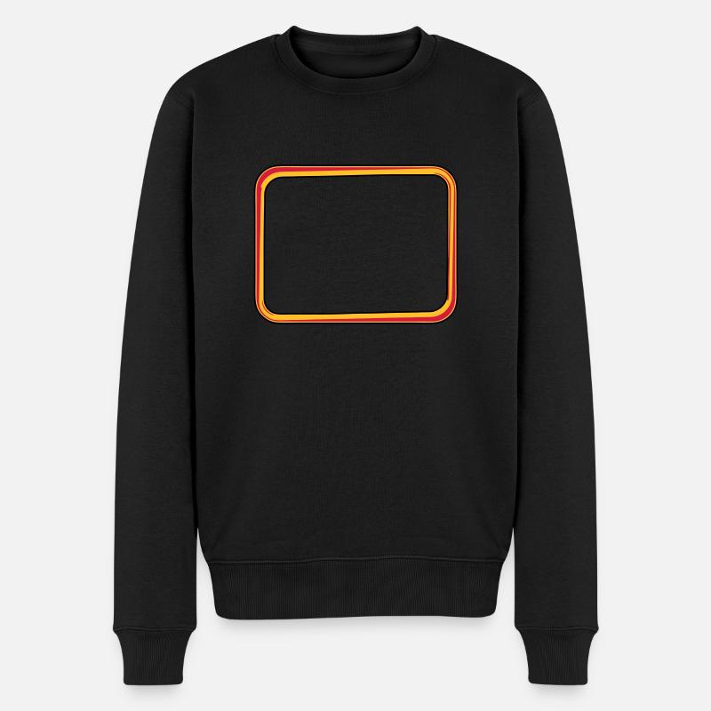 text frame fire - Men's Premium Organic Jumper - black