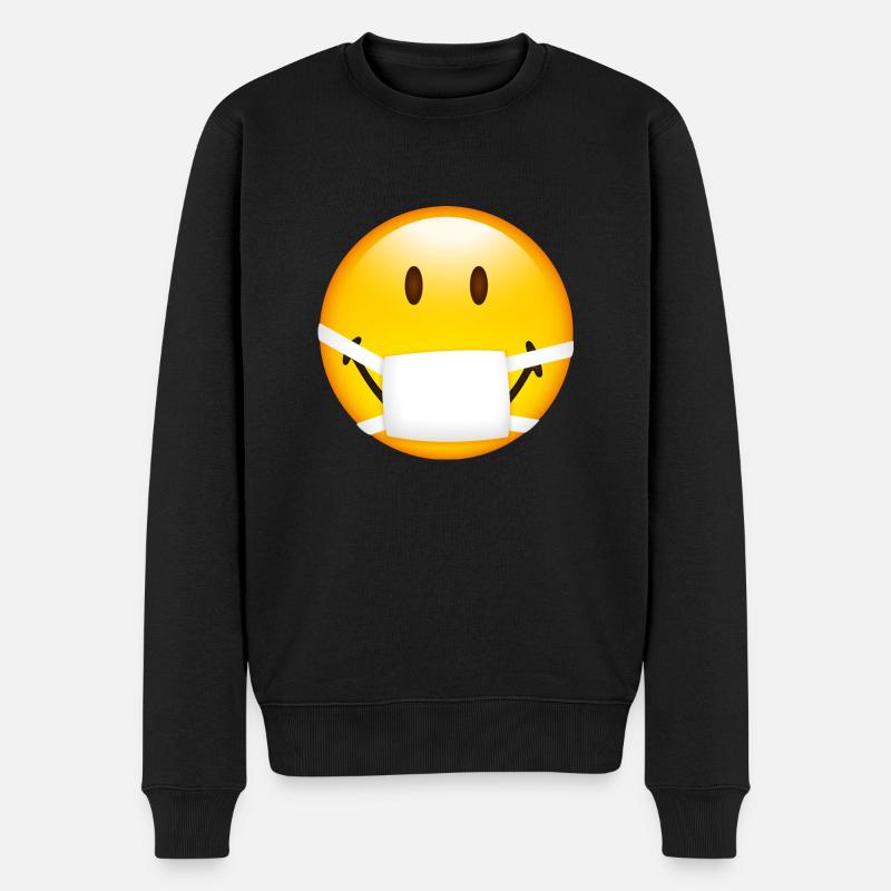 Smiley Surgent - Pull Premium bio Homme - noir