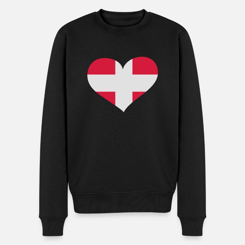 Dänemark Herz; Heart Denmark - Pull Premium bio Homme - noir