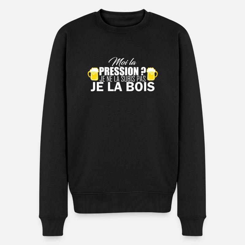 moi la pression - Pull Premium bio Homme - noir