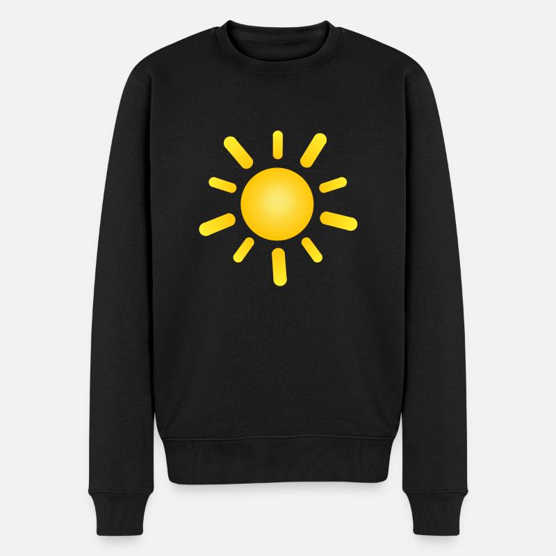 soleil dessin rayon - Pull Premium bio Homme - noir