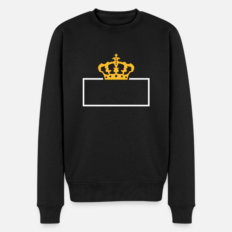 Couronne de roi bouclier - Pull Premium bio Homme - noir