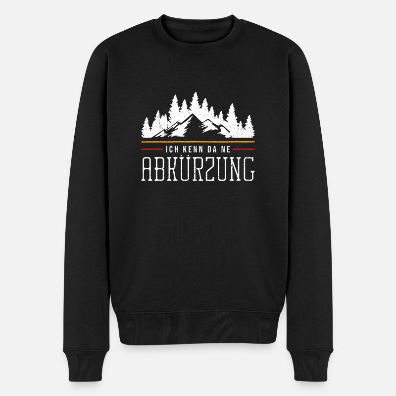 Ich Kenn Da Ne Abkürzung - Männer Premium Bio Pullover - Schwarz