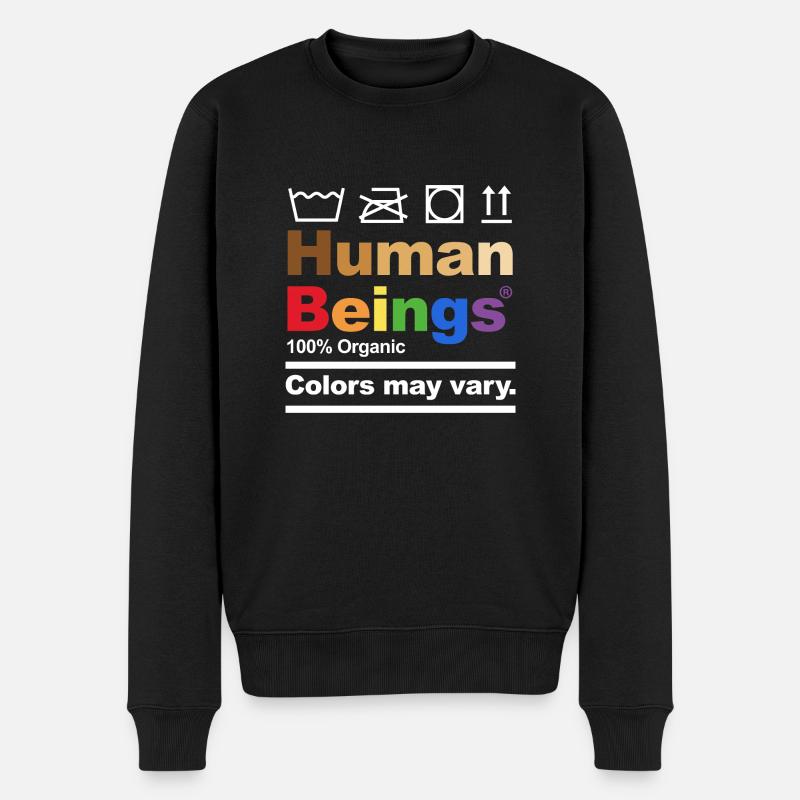 Human Beings - Männer Premium Bio Pullover - Schwarz