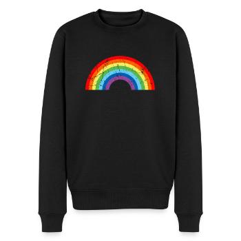 arc en ciel - Pull Premium bio Homme - noir - Devant - Nico (187cm)