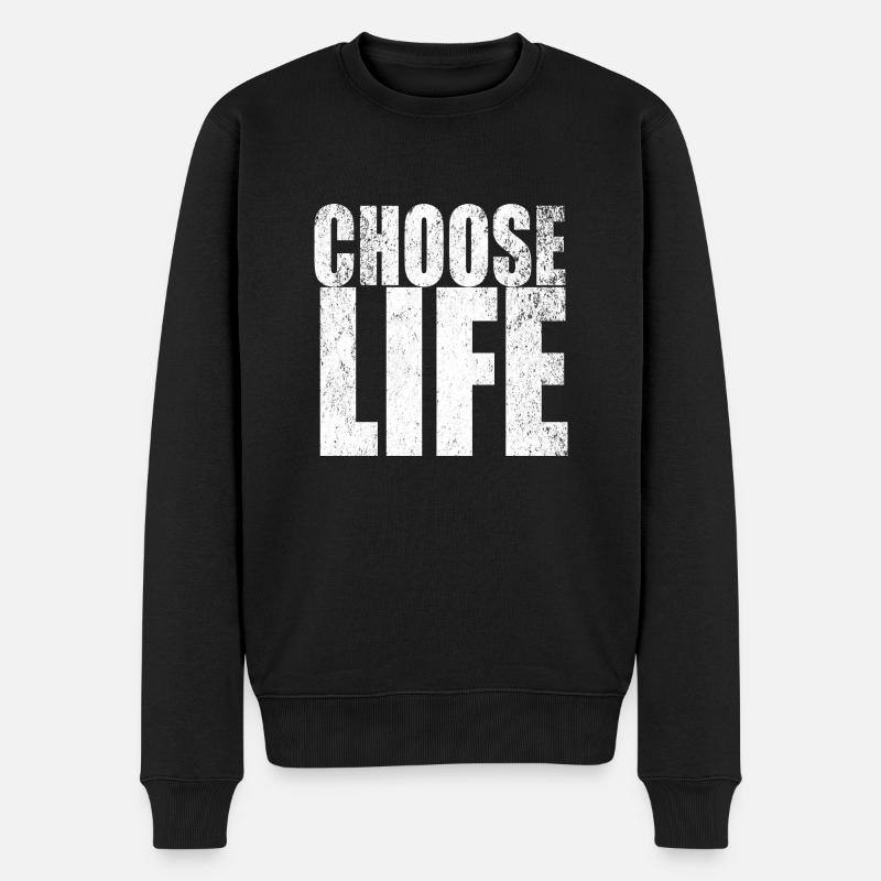 CHOOSE life - Pull Premium bio Homme - noir